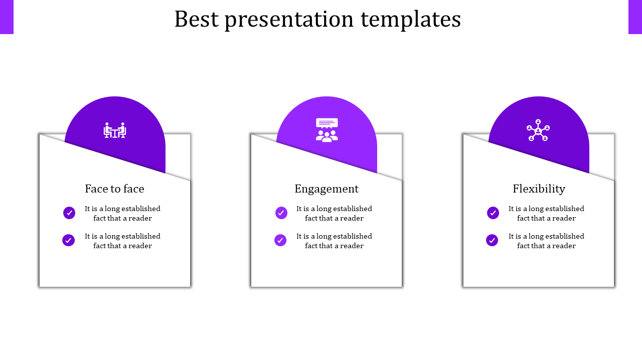 Effective Best Presentation Slides Design In Purple Color